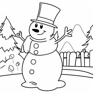 Pagina Para Colorear De Frosty El Muneco De Nieve 44032-36624