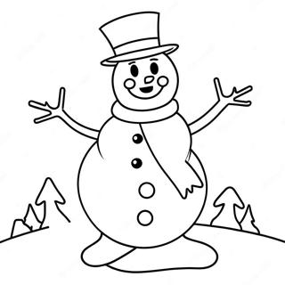 Pagina Para Colorear De Frosty El Muneco De Nieve Alegre 44033-36626