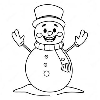 Pagina Para Colorear De Frosty El Muneco De Nieve Alegre 44033-36627