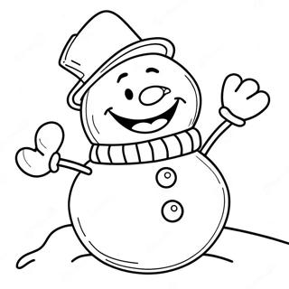 Pagina Para Colorear De Frosty El Muneco De Nieve Alegre 44033-36628