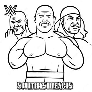 Pagina Para Colorear De Superestrellas De La Wwe En Accion 44063-36649