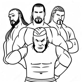 Pagina Para Colorear De Superestrellas De La Wwe En Accion 44063-36651