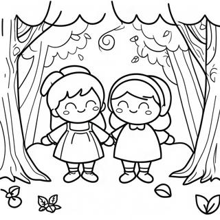 Pagina Para Colorear De Hansel Y Gretel En El Bosque 44203-36766