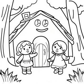 Pagina Para Colorear De Hansel Y Gretel En El Bosque 44203-36768