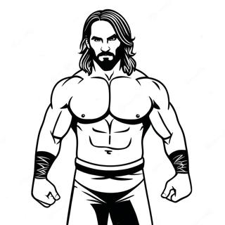 Seth Rollins Wwe Páginas Para Colorear