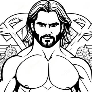 Seth Rollins Wwe Páginas Para Colorear