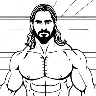 Pagina Para Colorear De Seth Rollins En Accion 44233-36787