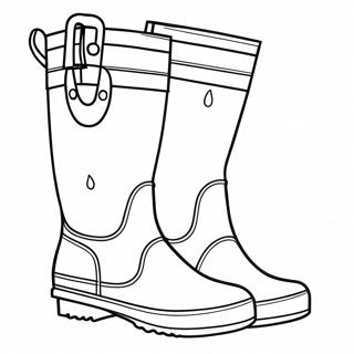 Botas De Lluvia Páginas Para Colorear