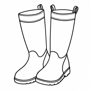 Pagina Para Colorear De Botas De Lluvia 44292-36828