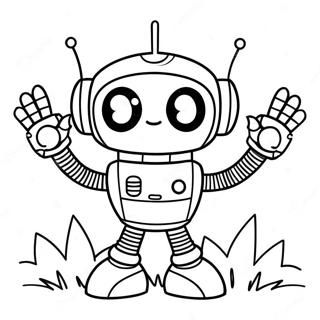 Pagina Para Colorear De Robot Salvaje Amigable 44363-36887