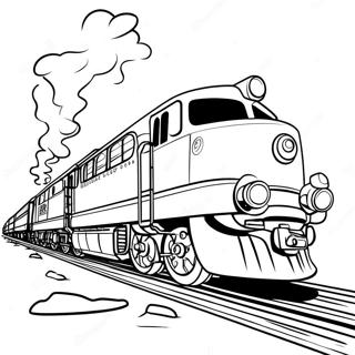 Pagina Para Colorear De La Aventura Del Tren Poderoso Expreso 44433-36937