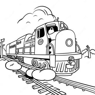 Pagina Para Colorear De La Aventura Del Tren Poderoso Expreso 44433-36939