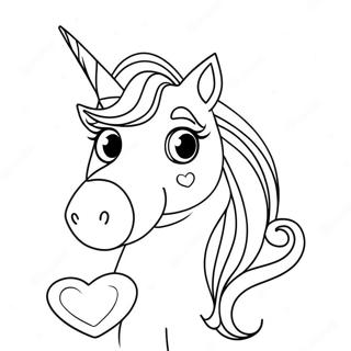 Pagina Para Colorear Del Unicornio De San Valentin 44442-36950