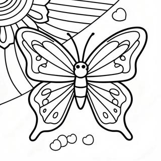 Mariposa Arcoíris Páginas Para Colorear