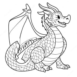 Pagina Para Colorear De Un Dragon Mitico 4471-3594