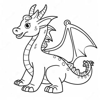 Pagina Para Colorear De Un Dragon Mitico 4471-3595