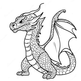 Pagina Para Colorear De Un Dragon Ardiente Que Respira Llamas 4472-3597