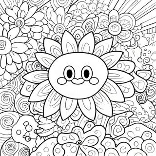 Pagina Para Colorear De Flores Coloridas De Takashi Murakami 44823-37258