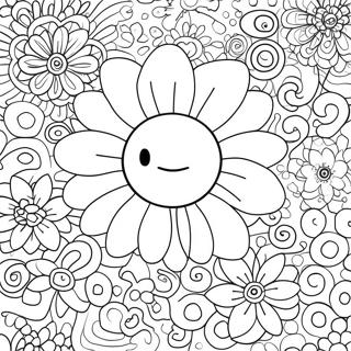 Pagina Para Colorear De Flores Coloridas De Takashi Murakami 44823-37260