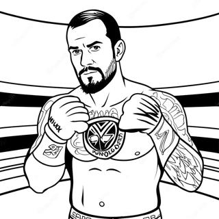 Pagina Para Colorear De Cm Punk En El Ring 44853-37282