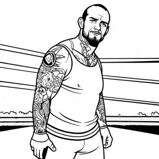 Pagina Para Colorear De Cm Punk En El Ring 44853-37284