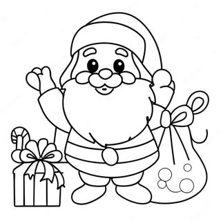 Pagina Para Colorear De Papa Noel Navideno Lindo 44913-37326