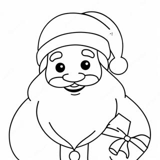 Pagina Para Colorear De Papa Noel Navideno Lindo 44913-37328