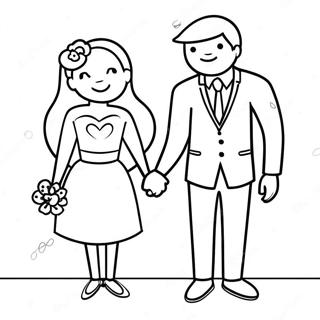 Pagina Para Colorear De Pareja Enamorada Tomados De La Mano 44993-37396