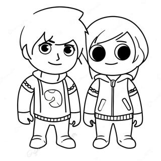 Pagina Para Colorear De Scott Pilgrim Y Ramona Flowers 45003-37402