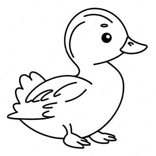 Pagina Para Colorear De Patito Mallard Lindo 45073-37463