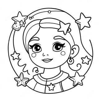 Pagina Para Colorear De Moon Girl Con Estrellas Brillantes 45114-37479