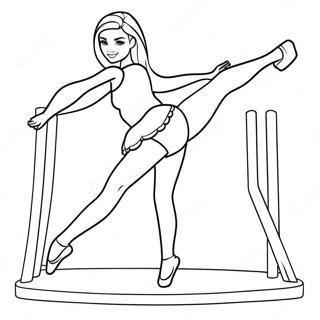 Barbie Gimnasia Páginas Para Colorear