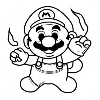 Pagina Para Colorear De Fire Mario 45173-37527