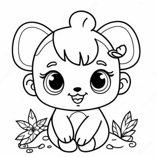 Pagina Para Colorear De Personajes Adorables De Kindi 45184-37550