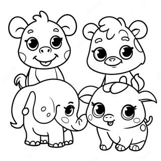 Pagina Para Colorear De Adorables Animales Del Zoologico 452-361