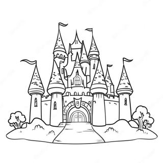 Pagina Para Colorear De Castillo De Fantasia 45703-37952