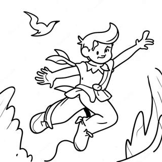 Pagina Para Colorear De La Aventura Con Peter Pan 4572-3680