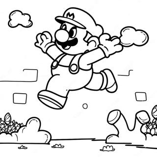 Pagina Para Colorear De Super Mario Saltando Sobre Enemigos 45754-37999