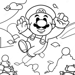 Pagina Para Colorear De Super Mario Saltando Sobre Enemigos 45754-38117