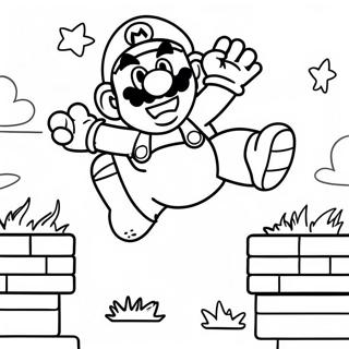 Pagina Para Colorear De Super Mario Saltando Sobre Enemigos 45754-38119