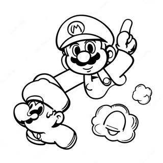 Pagina Para Colorear De Cappy Volando Con Mario 4592-3693