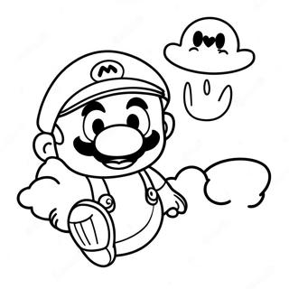 Pagina Para Colorear De Cappy Volando Con Mario 4592-3695