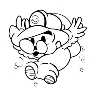 Pagina Para Colorear De Cappy Volando Con Mario 4592-3696