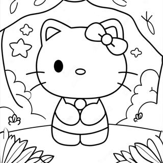 Pagina Para Colorear De Hello Kitty En El Bosque Magico 45934-38266