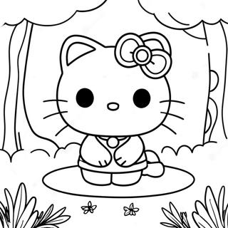 Pagina Para Colorear De Hello Kitty En El Bosque Magico 45934-38267