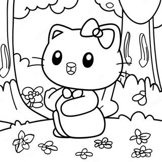 Pagina Para Colorear De Hello Kitty En El Bosque Magico 45934-38268