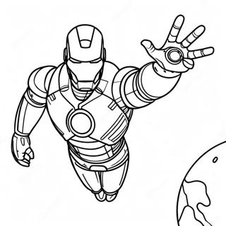 Pagina Para Colorear De Iron Man En El Espacio 46024-38341