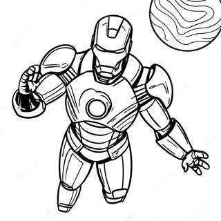 Pagina Para Colorear De Iron Man En El Espacio 46024-38342