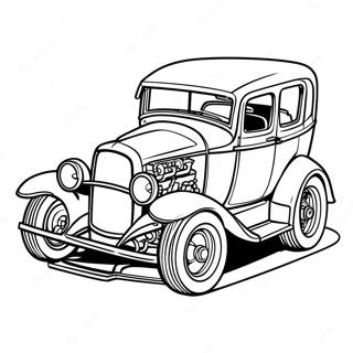 Pagina Para Colorear De Hot Rod Vintage 4602-3701