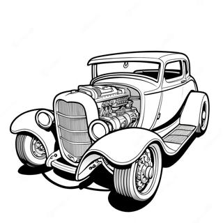 Pagina Para Colorear De Hot Rod Vintage 4602-3704